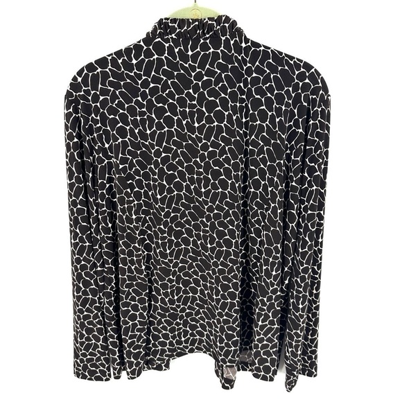 Chicos Cardigan Womens XL Slinky Stretch Animal Print Office Travel Capsule - Picture 3 of 7